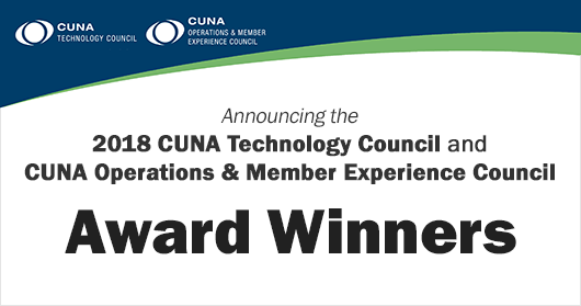 Winner of CUNA Technology Council’s 2018 Excellence Award