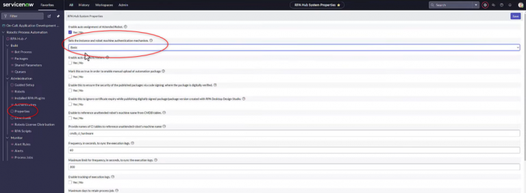 ServiceNow for robotic process automation