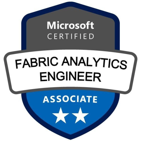 microsoft certified fabric analytics engineer associate badge